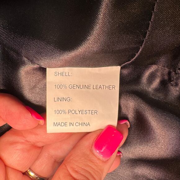 CAbi Women's sz Small Black Genuine Leather Zip Vest Grunge Hippie Motorcycle - Picture 4 of 8